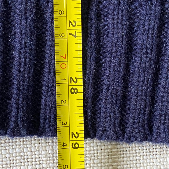 Daniel Hechter Blue Snowflake Wool Blend Holiday Shawl Collar Cardigan- Sz-L - Picture 13 of 13